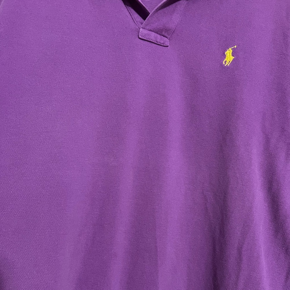 Ralph Lauren Polo Purple with Yellow Horse Logo Medium Unisex - Picture 11 of 11
